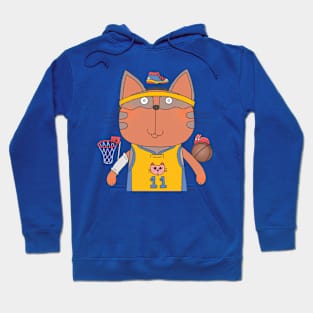 Cat Goof Hip Basketball Player Hoodie